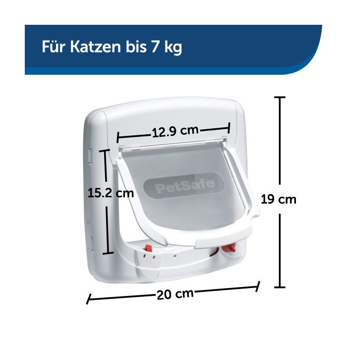 Staywell Katzenklappe Classic - 2-Wege Katzenklappe Mit Magnetischem Verschluss In Braun